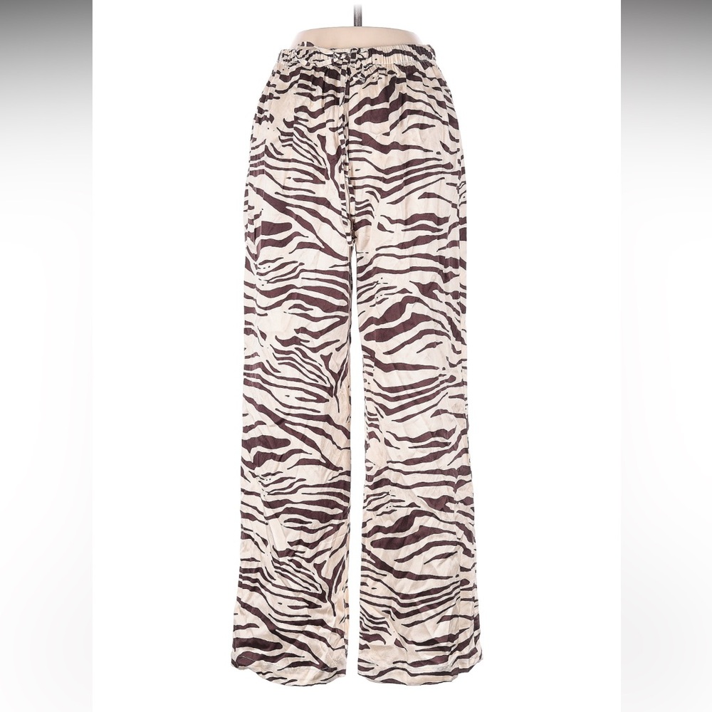 Reformation silk zebra pants